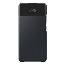   Samsung Clear S-View Case cover Samsung Galaxy A72/A72 5G gyári hátlap, tok, fekete