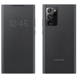   Samsung gyári LED S-View Case cover Samsung Galaxy Note 20 oldalra nyíló tok, fekete