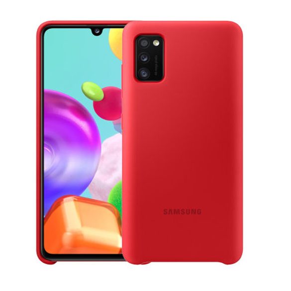 Samsung gyári Silicone Cover Samsung Galaxy A41 szilikon (EF-PA415TRE) hátlap, tok, piros