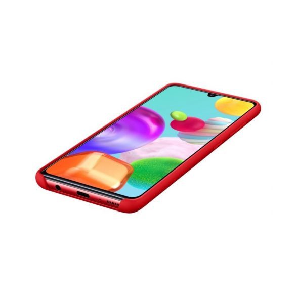 Samsung gyári Silicone Cover Samsung Galaxy A41 szilikon (EF-PA415TRE) hátlap, tok, piros