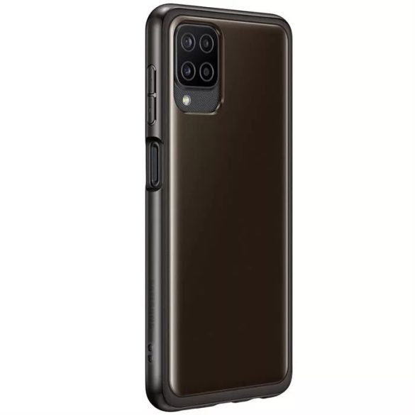 Samsung Soft Clear Samsung Galaxy A12 gyári (EF-QA125TBEGEU) hátlap, tok, fekete