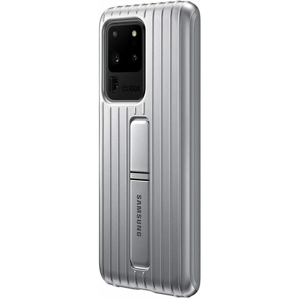 Samsung gyári Standing Case cover Samsung Galaxy S20 Ultra (EF-RG988CSE) hátlap, tok, ezüst