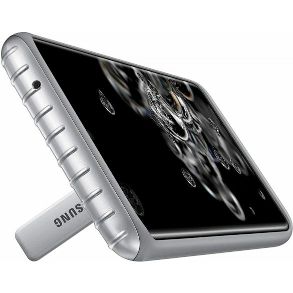 Samsung gyári Standing Case cover Samsung Galaxy S20 Ultra (EF-RG988CSE) hátlap, tok, ezüst