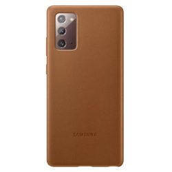   Samsung gyári Leather Cover Samsung Galaxy Note 20 eredeti bőr hátlap, tok, barna