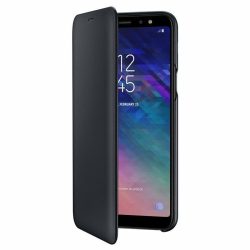   Samsung gyári Flip Case cover Samsung Galaxy A6 Plus (2018) oldalra nyíló tok, fekete