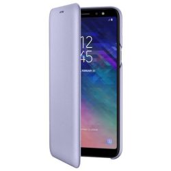   Samsung gyári Flip Case Samsung Galaxy A6 Plus (2018) oldalra nyíló tok, lila