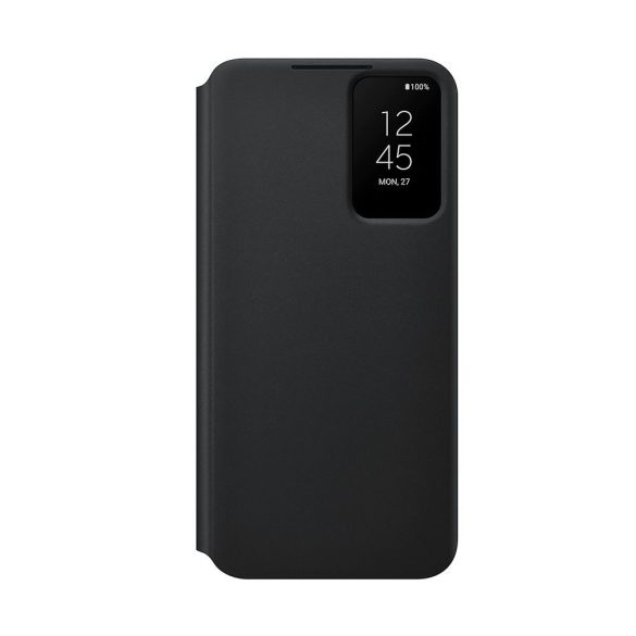 Samsung EF-ZS906CBEGEE gyári Clear View Cover Samsung Galaxy S22 Plus oldalra nyíló tok, fekete