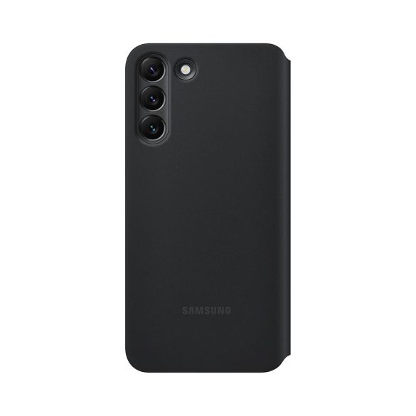 Samsung EF-ZS906CBEGEE gyári Clear View Cover Samsung Galaxy S22 Plus oldalra nyíló tok, fekete