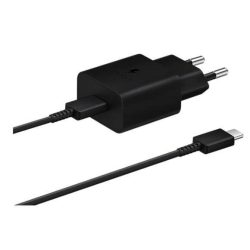   Samsung EP-T1510XBE USB-C gyári hálózati adapter USB-C/USB-C kábellel, 15W, fekete