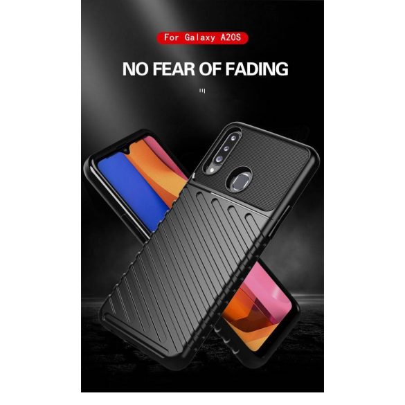 Armored Thunder Samsung Galaxy A20s ütésálló hátlap, tok, fekete