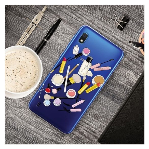 Slim Case Art Samsung Galaxy A10 szilikon hátlap, tok, smink, mintás, átlátszó