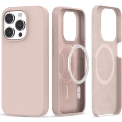   Tech-Protect Silicone Magsafe iPhone 15 Pro hátlap, tok, rózsaszín