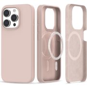   Tech-Protect Silicone Magsafe iPhone 15 Pro Max magsafe kompatibilis hátlap, tok, rózsaszín