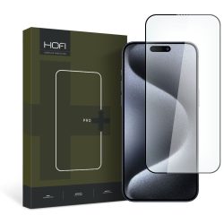   Hofi Glass Pro+ iPhone 15 Pro Max 5D Full Glue kijelzővédő edzett üvegfólia (tempered glass) 9H keménységű, fekete