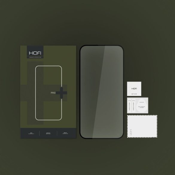 Hofi Glass Pro+ iPhone 15 Pro Max 5D Full Glue kijelzővédő edzett üvegfólia (tempered glass) 9H keménységű, fekete