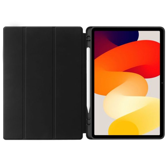 Tech-Protect Sc Pen Xiaomi Redmi Pad SE 11.0 oldalra nyíló okos tok, érintőceruza tartóval, fekete