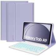   Tech-Protect Sc Pen + Keyboard Samsung Galaxy Tab A9 8.7" X110/X115 oldalra nyíló okos tok, érintőceruza tartóval, billentyűzettel, lila