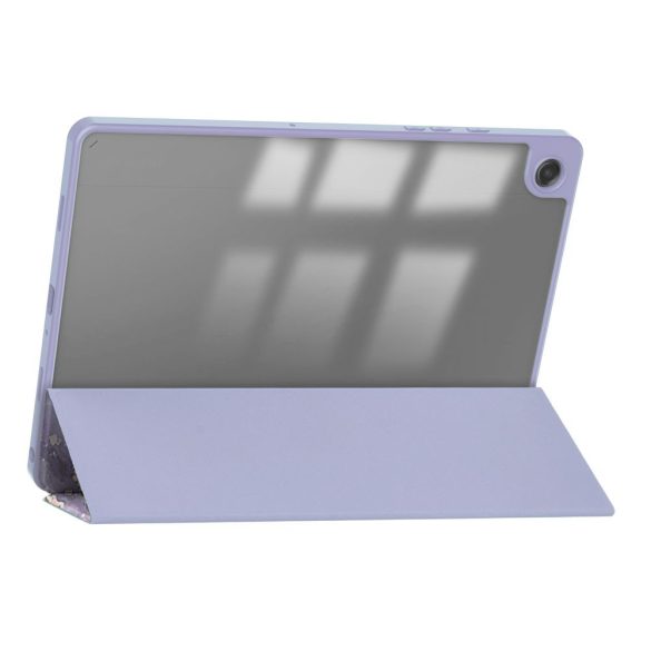 Tech-Protect Sc Pen Hybrid Samsung Galaxy Tab A9 Plus 11.0" X210/X215/X216 oldalra nyíló okos tok, érintőceruza tartóval, márványmintás, lila