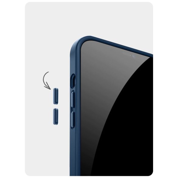 Tech-Protect Magmat MagSafe iPhone 12/12 Pro hátlap, tok, matt sötétkék