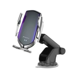   Tech-Protect R2 univerzális autós telefontartó és QI indukciós vezetéknélküli töltő szélvédőre, műszerfalra, szellőzőrácsra, ezüst