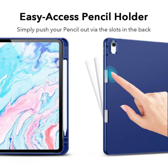 ESR Rebound Pencil iPad Air 4 10.9" (2020)/Air 5 10.9" (2022) oldalra nyíló smart tok, fekete