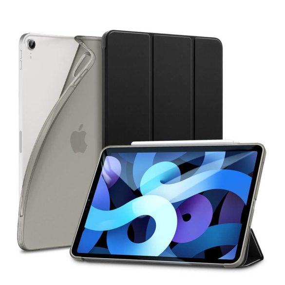 ESR Rebound Slim iPad Air 4 10.9" (2020)/Air 5 10.9" (2022) Jelly oldalra nyíló smart tok, fekete