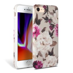   Tech-Protect Floral iPhone 7/8/SE (2020) hátlap, tok, mintás, bézs
