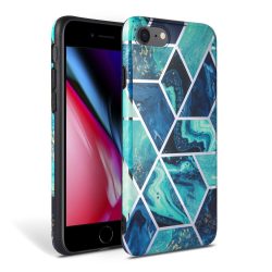   Tech-Protect Marble iPhone 7/8/SE (2020) hátlap, tok, márvány mintás, kék