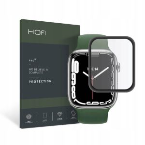 HOFI Hybridpro Apple Watch 7 (45mm) Glass Screen teljes kijelzős edzett üvegfólia (tempered glass), 9H keménységű, fekete