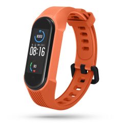   Tech-Protect Armour Xiaomi Mi Smart Band 5/6/6 NFC szilikon szíj, narancssárga