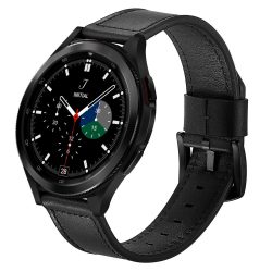   Tech-Protect Herms Samsung Galaxy Watch 4 40/42/44/46mm bőr óraszíj, fekete