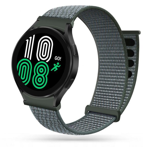 Tech-Protect Nylon Samsung Galaxy Watch 4 40/42/44/46mm óraszíj, sötétszürke