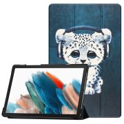   Tech-Protect Smartcase Samsung Galaxy Tab A8 10.5" X200/X205 (2021) oldalra nyíló smart tok, cicás, fekete