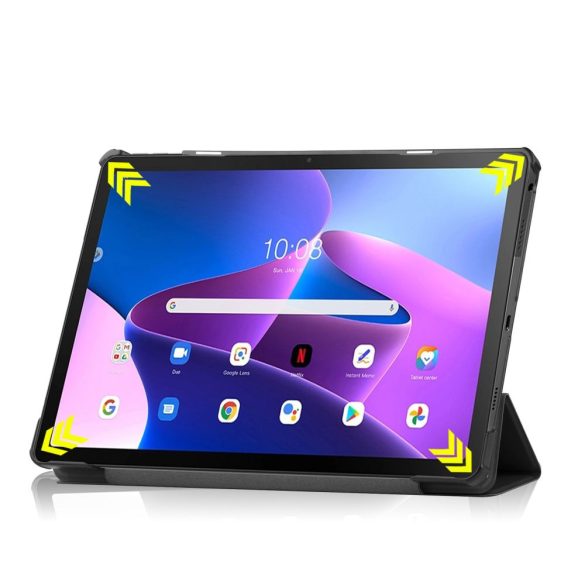 Tech-Protect Smartcase Lenovo Tab M10 Plus 10.6 3rd Gen TB-125/TB-128 oldalra nyíló smart tok, fekete