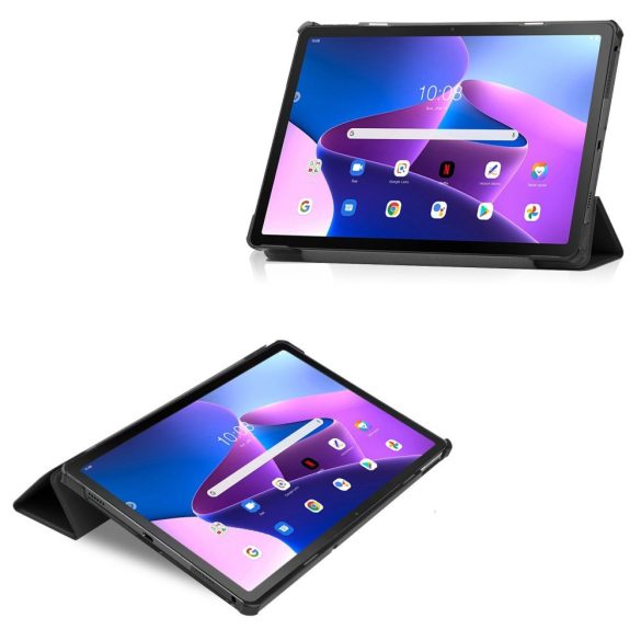 Tech-Protect Smartcase Lenovo Tab M10 Plus 10.6 3rd Gen TB-125/TB-128 oldalra nyíló smart tok, fekete