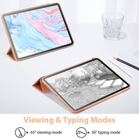 ESR Rebound Slim iPad Air 4 10.9" (2020) oldalra nyíló smart tok, világoszöld