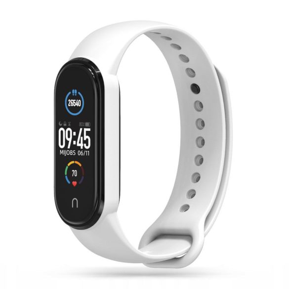 Tech-Protect Iconband Xiaomi Mi Smart Band 5/6/6/NFC/7 szilikon szíj, fehér