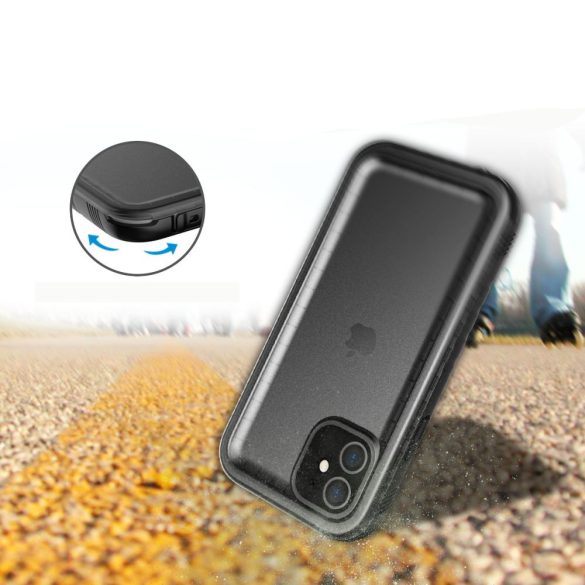 Tech-Protect Shellbox Magsafe Ip68 iPhone 13 Magsafe kompatibilis vízálló, ütésálló előlap+hátlap, tok, fekete