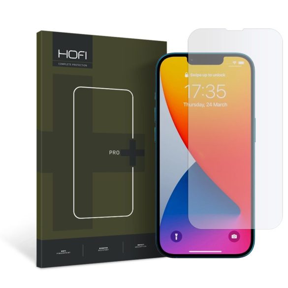 Hofi Glass Pro+ iPhone 13/13 Pro/14 kijelzővédő edzett üvegfólia (tempered glass) 9H keménységű, átlátszó