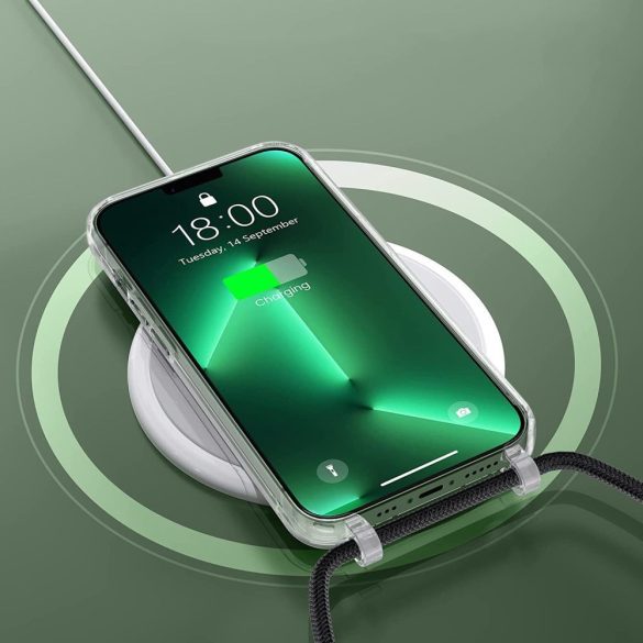 Tech-Protect Flex Air Chain iPhone 14 Pro nyakba akasztós hátlap, tok, átlátszó