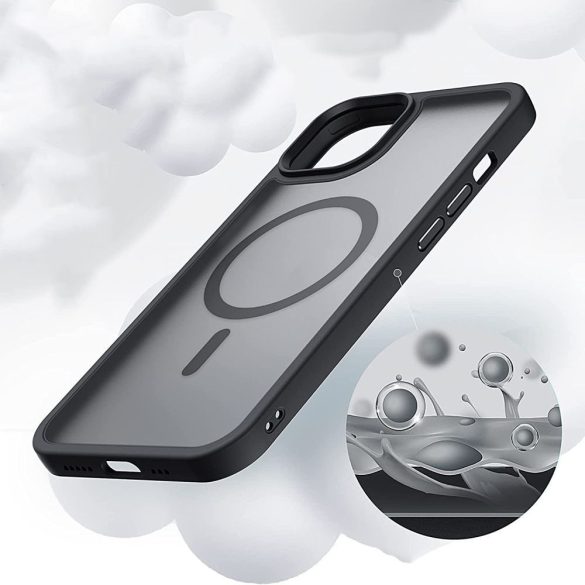 Tech-Protect Magmat Magsafe iPhone 14 Pro Max hátlap, tok, matt fekete