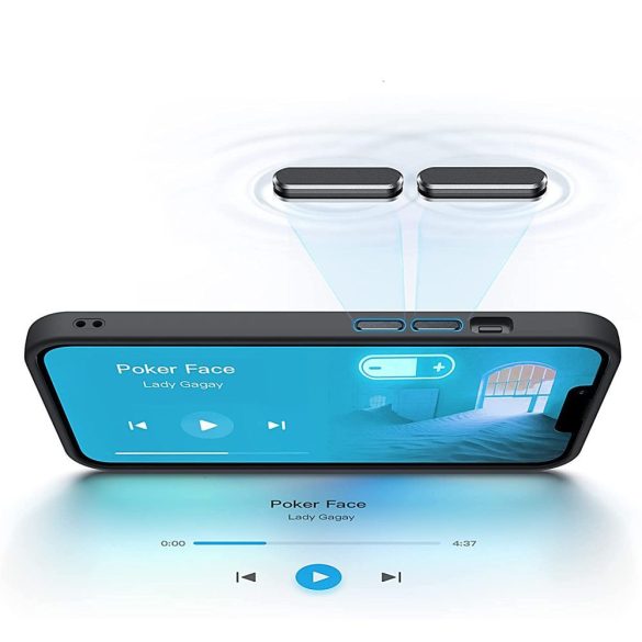 Tech-Protect Magmat Magsafe iPhone 14 Pro Max hátlap, tok, fekete-átlátszó