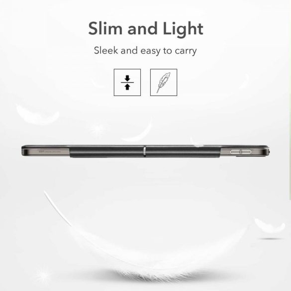 ESR Ascend Trifold iPad Pro 12.9" (2021) oldalra nyíló smart tok, és edzett üvegfólia, rozé arany