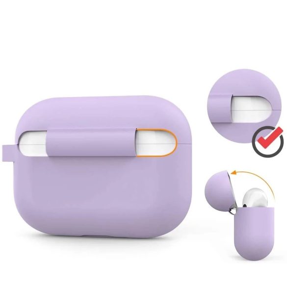 Tech-Protect Icon Apple Airpods Pro szilikon tok, lila