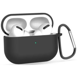   Tech-Protect Icon Hook Apple Airpods Pro 1/2 szilikon tok, fekete