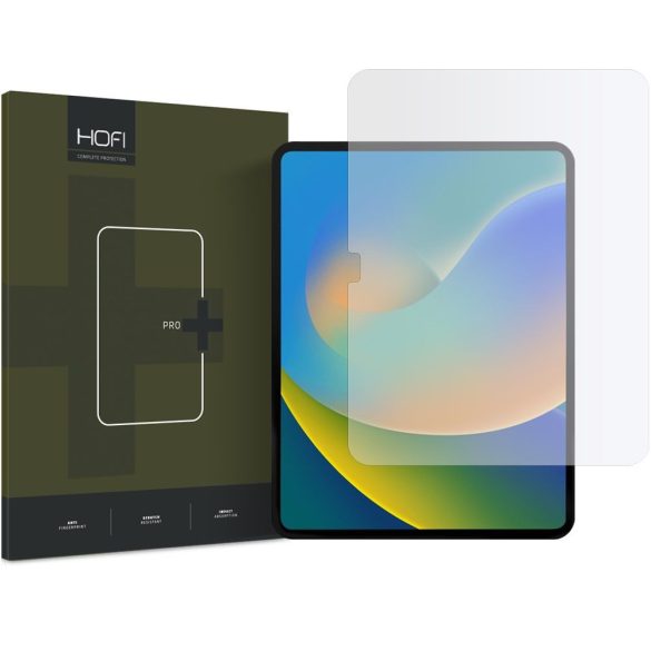 Hofi Glass Pro+ iPad 10.9", 10. gen. (2022) kijelzővédő edzett üvegfólia (tempered glass) 9H keménységű, átlátszó