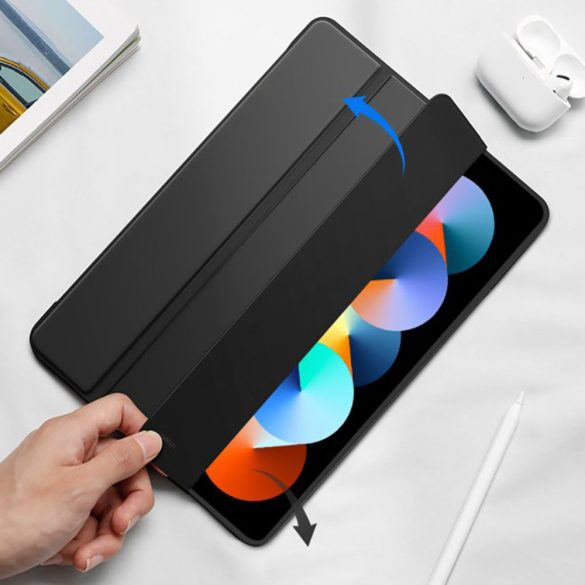 Tech-Protect Smartcase Xiaomi Redmi Pad 10.6 oldalra nyíló okos tok, fekete