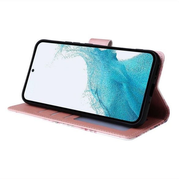 Tech-Protect Wallet Samsung Galaxy A54 5G tok, oldalra nyíló tok, virágmintás, lila