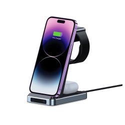   Tech-Protect Qi15W-A26 3In1 Wireless Charger vezeték nélküli töltőállomás , fekete