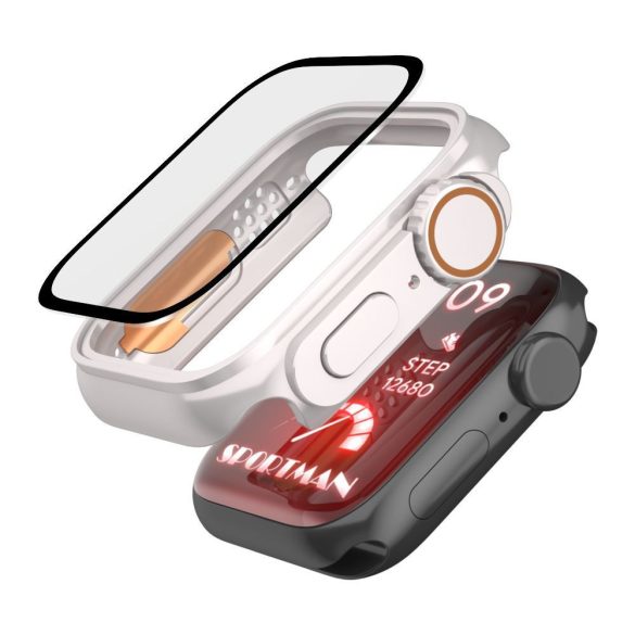 Tech-Protect Defense 360 Apple Watch 7/8/9 (45Mm) kijelző+óravédő, sötétkék-narancssárga